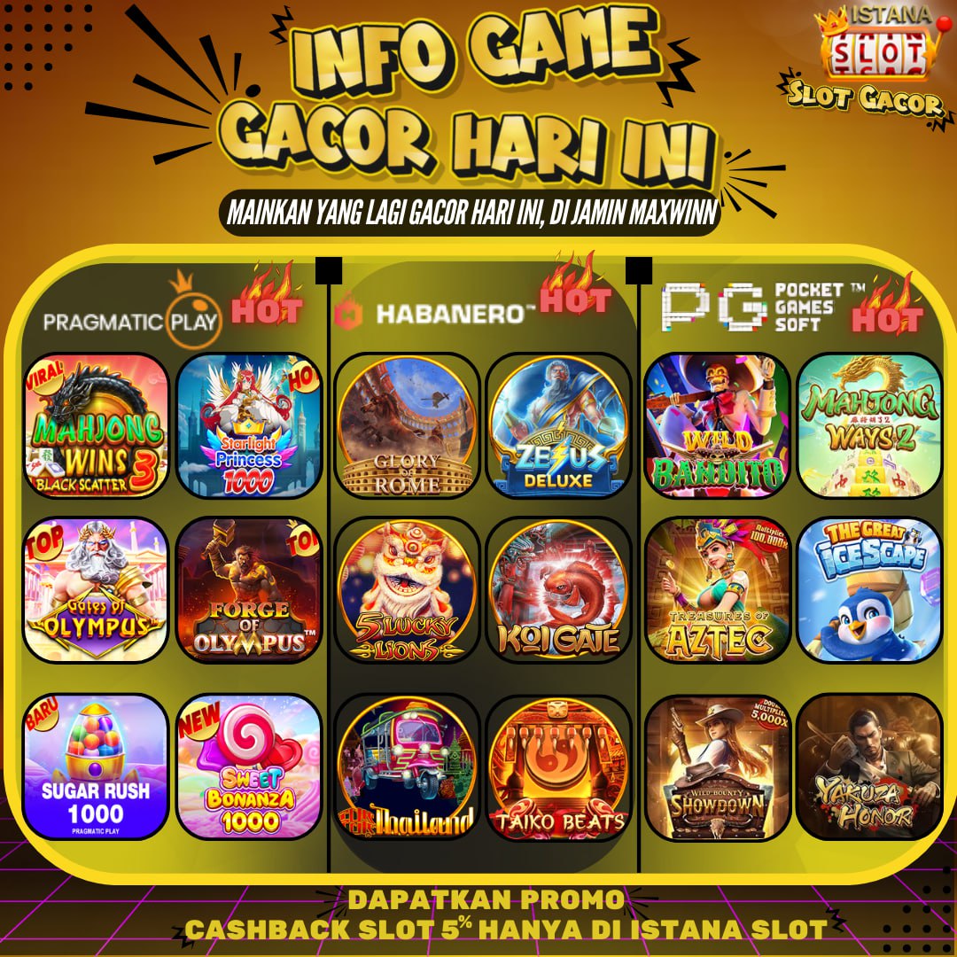 RTP SLOT - ISTANASLOT Situs Slot Online Gacor Terpercaya